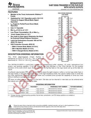 SN74AUCH16374GQLR datasheet  